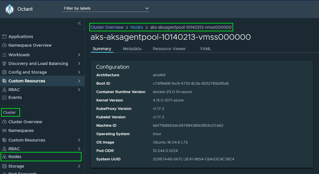 Cluster Node Resources